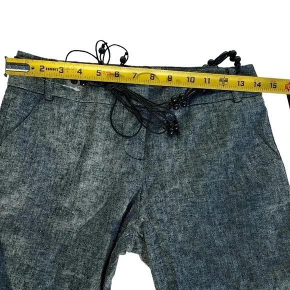 NWT BCX Shorts with Belt and Button Detail on Legs Linen and Cotton Blend Grey 3 - Picture 5 of 14